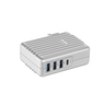 4-Port Chrger with PD 45W Slv EU,UK,US